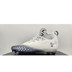 Under Armour Men's UA Spotlight Clone 3.0 MC Football Cleats White/Navy 13